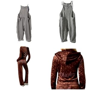 5 women clothing NEW Playboy Tracksuit hoodie+pants+embissed hoodie+ overalls
